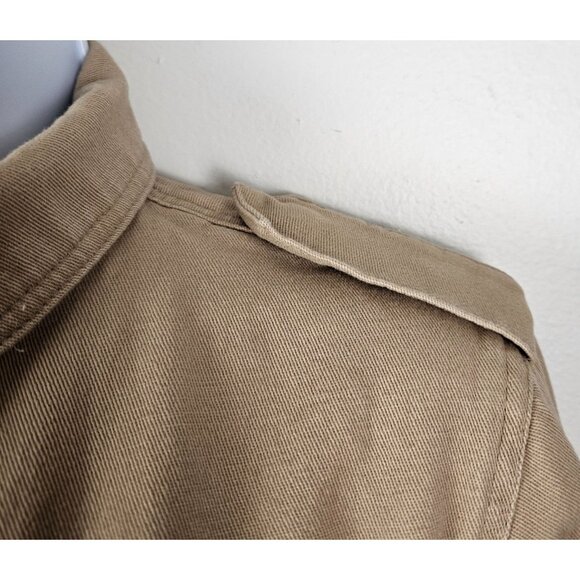 Pepochic Women's Light Khaki Military Style Jacket Snap Buttons Pockets Small - Picture 9 of 12